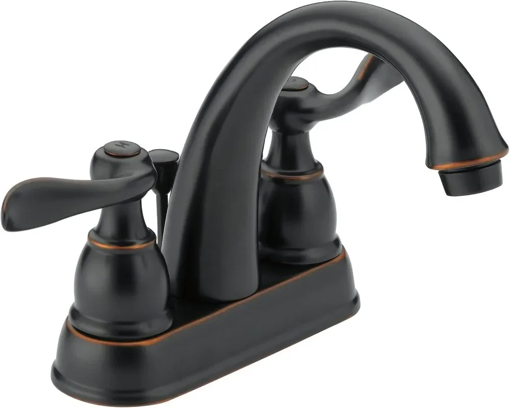 Windemere Centerset Oil Rubbed Bronze Bathroom Faucet, 4 Inch 3 Hole Bathroom